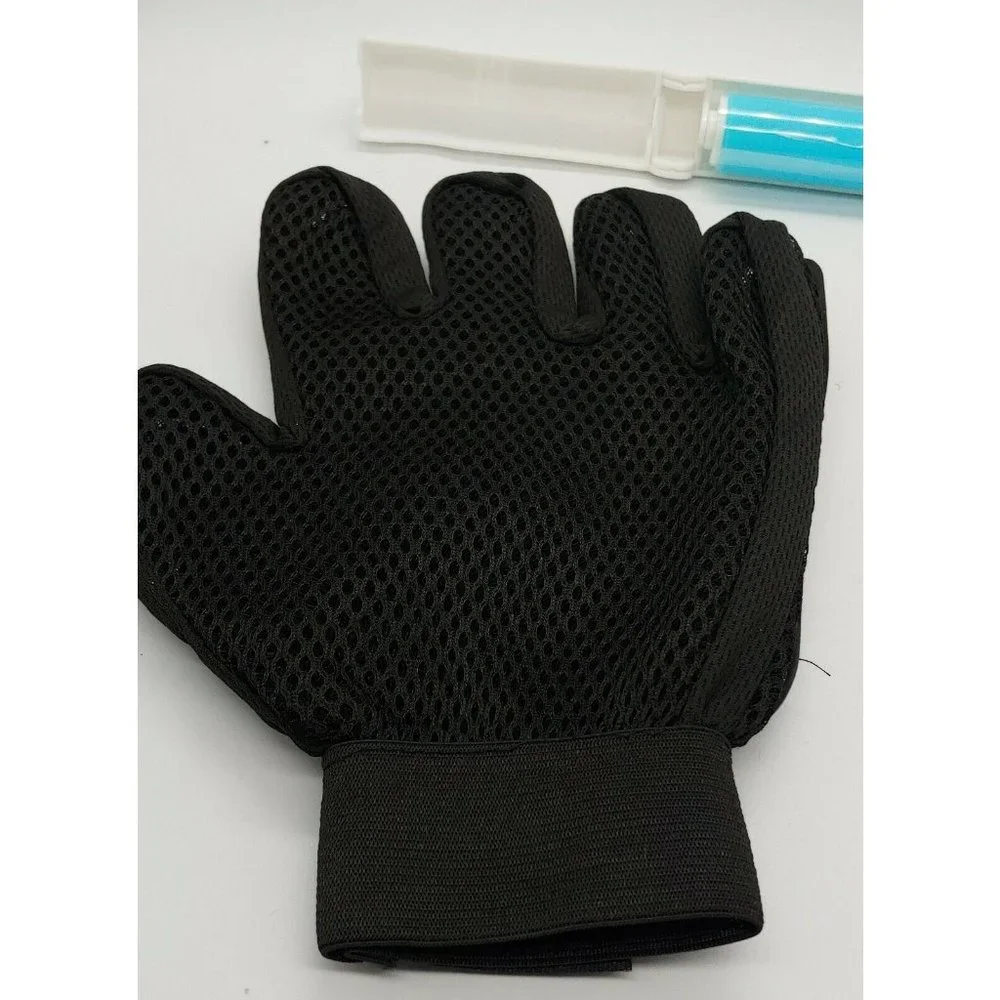 Pet Grooming Glove and Lint Brush Gentle Fur Hair Removal Pet Grooming